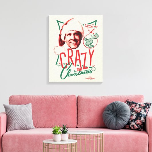Kerstvakantie gek op kerst canvas afdruk (Insitu (Woonkamer))