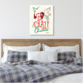 Kerstvakantie gek op kerst canvas afdruk (Insitu (Slaapkamer))
