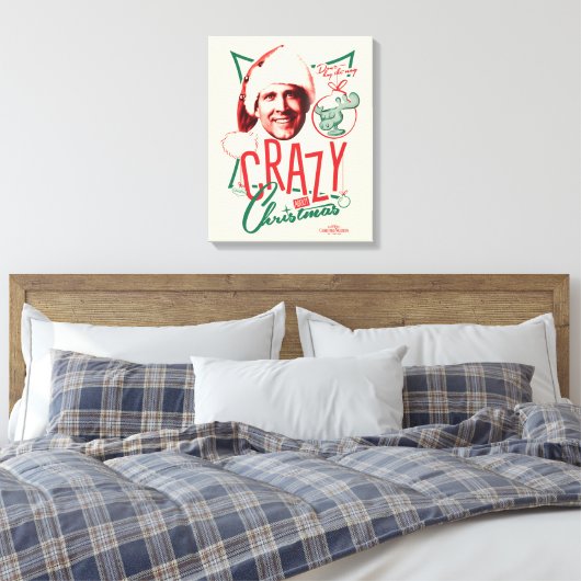 Kerstvakantie gek op kerst canvas afdruk (Insitu (Slaapkamer))