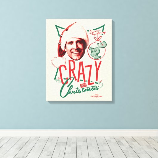 Kerstvakantie gek op kerst canvas afdruk (Insitu (Houten vloer))