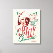 Kerstvakantie gek op kerst canvas afdruk (Voorkant)