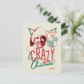 Kerstvakantie gek op kerst feestdagenkaart (Staand voorkant)