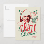 Kerstvakantie gek op kerst feestdagenkaart (Voorkant / Achterkant)