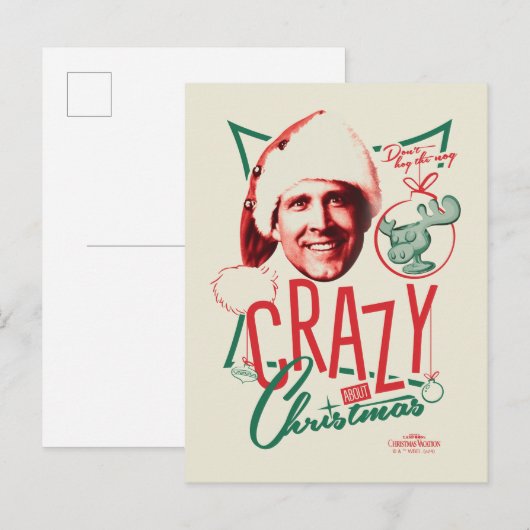 Kerstvakantie gek op kerst feestdagenkaart (Voorkant / Achterkant)