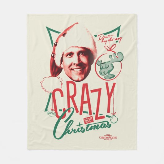 Kerstvakantie gek op kerst fleece deken (Voorkant)