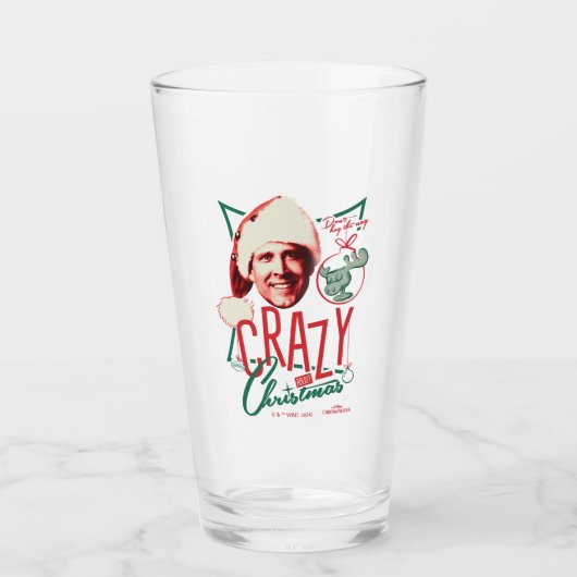 Kerstvakantie gek op kerst glas (Voorkant)
