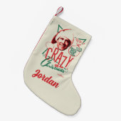 Kerstvakantie gek op kerst kleine kerstsok (Voorkant (Hangend))