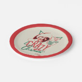 Kerstvakantie gek op kerst papieren bordje (Gekanteld)