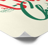 Kerstvakantie gek op kerst poster (Hoek)