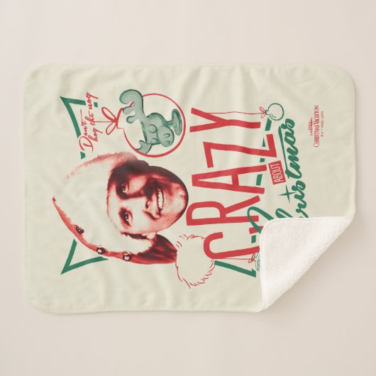 Kerstvakantie gek op kerst sherpa deken (Voorkant (horizontaal))