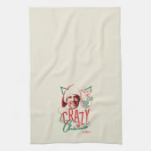 Kerstvakantie gek op kerst theedoek (Verticaal)