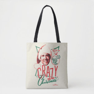 Kerstvakantie gek op kerst tote bag