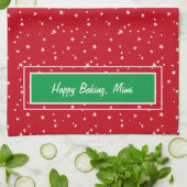 Kerstvakantie Gelukkig Bakken Keukenhanddoek (Gevouwen)