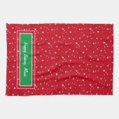 Kerstvakantie Gelukkig Bakken Keukenhanddoek (Horizontaal)