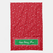 Kerstvakantie Gelukkig Bakken Keukenhanddoek (Verticaal)