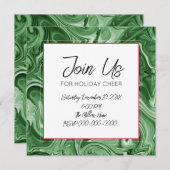 Kerstvakantie gemarmerde werveltekst feestelijk kaart (Voorkant / Achterkant)