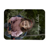 Kerstvakantie gepersonaliseerde foto Kinder Afbeel Magneet (Horizontaal)