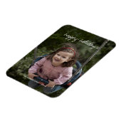 Kerstvakantie gepersonaliseerde foto Kinder Afbeel Magneet (Linkerzijde)