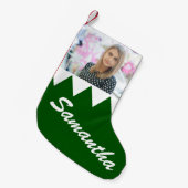 Kerstvakantie Gepersonaliseerde foto Kleine Kerstsok (Voorkant (Hangend))