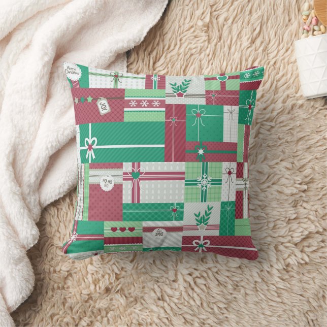 Kerstvakantie geschenken mozaïek kussen (Deken)