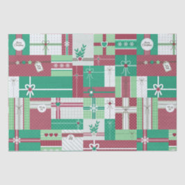 Kerstvakantie geschenken mozaïek tissuepapier