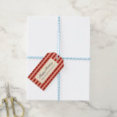 Kerstvakantie gestreepte Noel kerstverpakking Cadeaulabel (Met Touw)