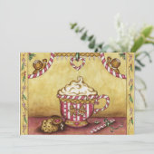 Kerstvakantie Gingerbread Uitnodiging (Staand voorkant)