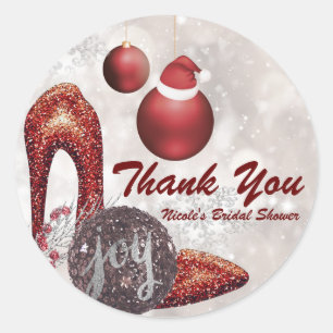 Kerstvakantie Glamour Feest Event Favor Ronde Sticker