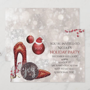 Kerstvakantie Glamour Feest Uitnodiging