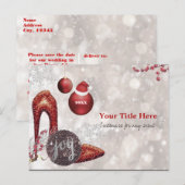 Kerstvakantie Glamour Feest Uitnodiging Evenement (Voorkant / Achterkant)