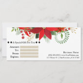 Kerstvakantie Glamour Ornamente Cadeaubon (Achterkant)