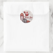 Kerstvakantie Glamour Party Event Favor Ronde Sticker (Tas)