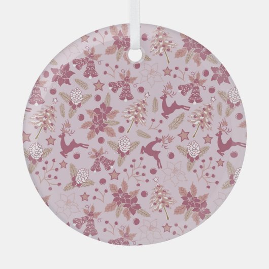 Kerstvakantie Glas Ornament (Voorkant)