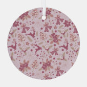 Kerstvakantie Glas Ornament (Achterkant)