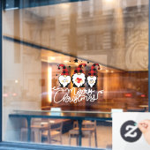 Kerstvakantie Gnome Window Cling Raamsticker (Cafe Raam)
