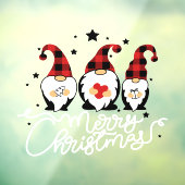 Kerstvakantie Gnome Window Cling Raamsticker (Vel 3)