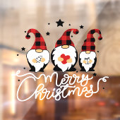 Kerstvakantie Gnome Window Cling Raamsticker (Vel 2)