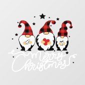 Kerstvakantie Gnome Window Cling Raamsticker (Vel)