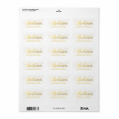 Kerstvakantie Gold Believe Etiket (Full Sheet)