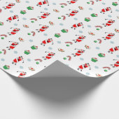 Kerstvakantie golf cadeaupapier (Hoek)