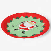 Kerstvakantie Golf Feest Papieren Bordje (Gekanteld)