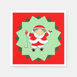 Kerstvakantie Golf Feest Servet
