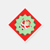 Kerstvakantie Golf Feest Servet (Hoek)