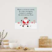 Kerstvakantie golfen poster (Keuken)