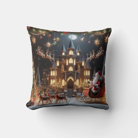 Kerstvakantie gooien kussen (Voorkant)