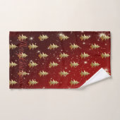 Kerstvakantie-Gouden Kerstboom, Rood Bad Handdoek (Handdoek)