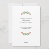 Kerstvakantie Groen Bericht Foto Feestdagenkaart (Achterkant)