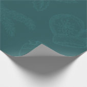 Kerstvakantie Groen  Cadeaupapier (Hoek)