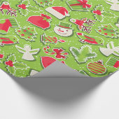 Kerstvakantie groen cadeaupapier (Hoek)