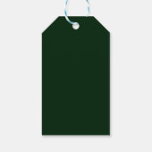 Kerstvakantie groen en goud rendier cadeaulabel (Achterkant)